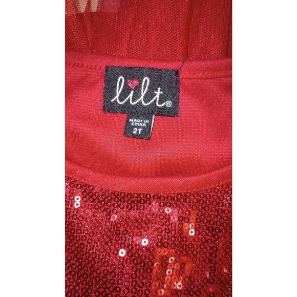 Lily red tule and sequin dress size 2T - Picture 5 of 6